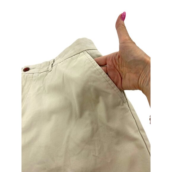 Tommy Hilfiger Men’s Shorts 36 Khaki Beige Golf Casual Zip Button Logo Chino - Picture 5 of 11